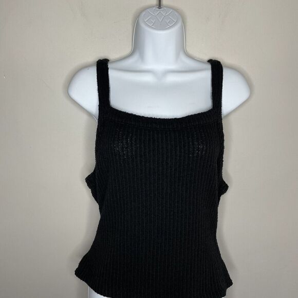 MADEWELL Knit Tank Top Womens Large Black Tie Wrap Sleeveless Cotton Blend J4453 - Picture 13 of 14